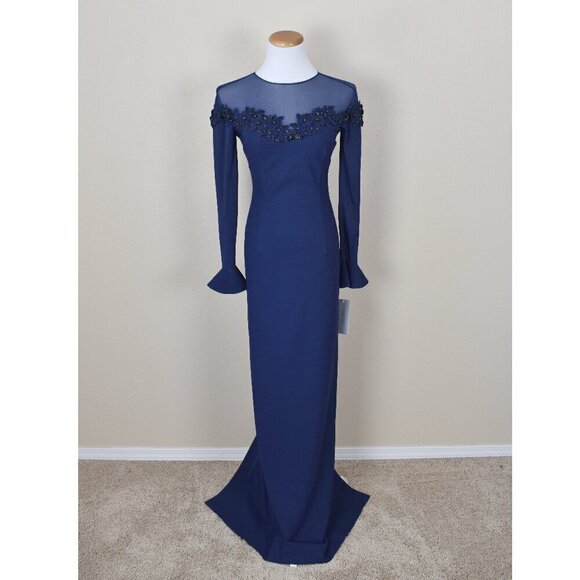 Rickie Freeman for Teri Jon Dresses & Skirts - Teri Jon Rickie Freeman Long Navy Blue Formal Dress NEW 2